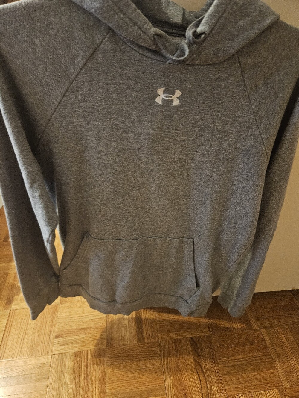 Under Armour Heather Gray Pullover Hoodie with Drawstring